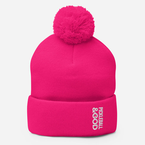 Pickleball &GOD Pom-Pom Beanie